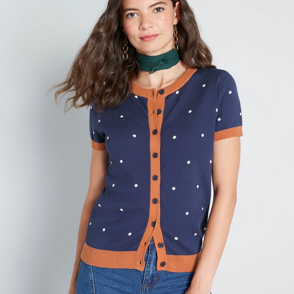 Modcloth Twice as Nice Short Sleeve Cardigan NWT